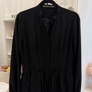 Balenciaga Elegant Black Long Sleeve Dress